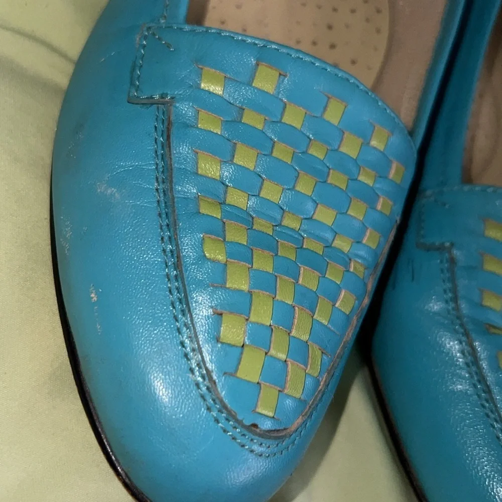 Vintage teal and green shoes - Picture 2 of 9